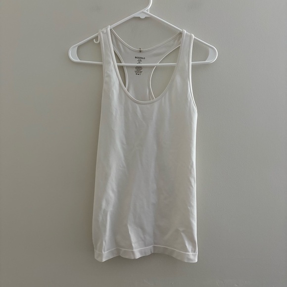 Bozzolo Tops - Bozzolo Women’s Medium/large White Tank Top Long Spandex Leisure Gym